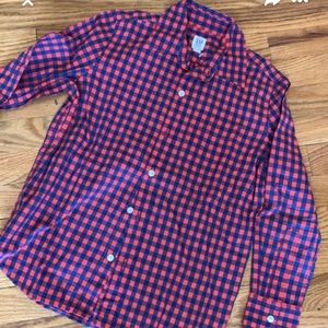 🌺 Boys Gap Red/Navy Checked Shirt size M/8